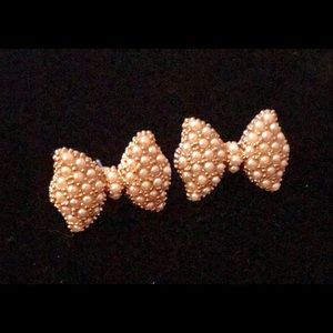 Pearl Bow Earrings